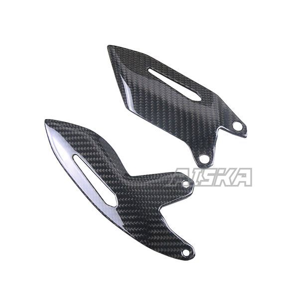AISKA Full 3K Dry Carbon Fiber Motorcycle Rear Footrest Plate Fairing Kit Heel Guards for Kawasaki Ninja H2 H2R 2015-2024