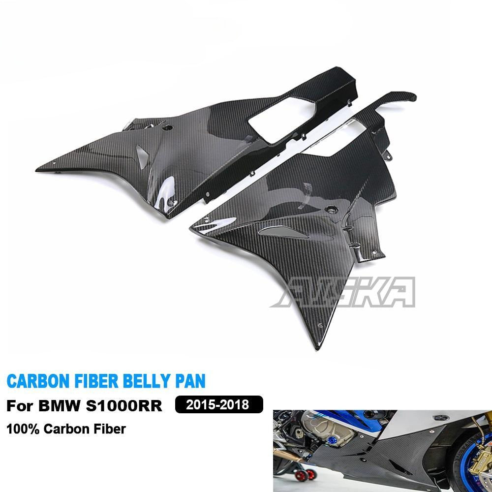 AISKA 100% 3K Full Carbon Fiber Twill Weave Glossy Motorcycle Lower Side Fairings for BMW S1000RR 2015-2018