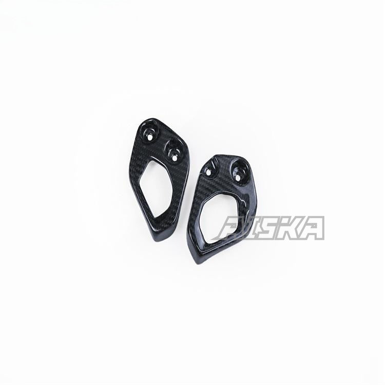 AISKA 100% 3K Motorcycle Accessories Heel Plate Cover Guard Protector Carbon Fiber Heel Guards for BMW R1200GS 2013-2018