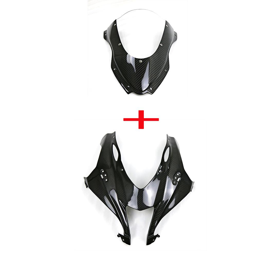 Motorcycle Accessories Carbon Fiber Front Fairing Windshield Parts Kits for Kawasaki ZX10R ZX10RR ZX10SE 2016 - 2020