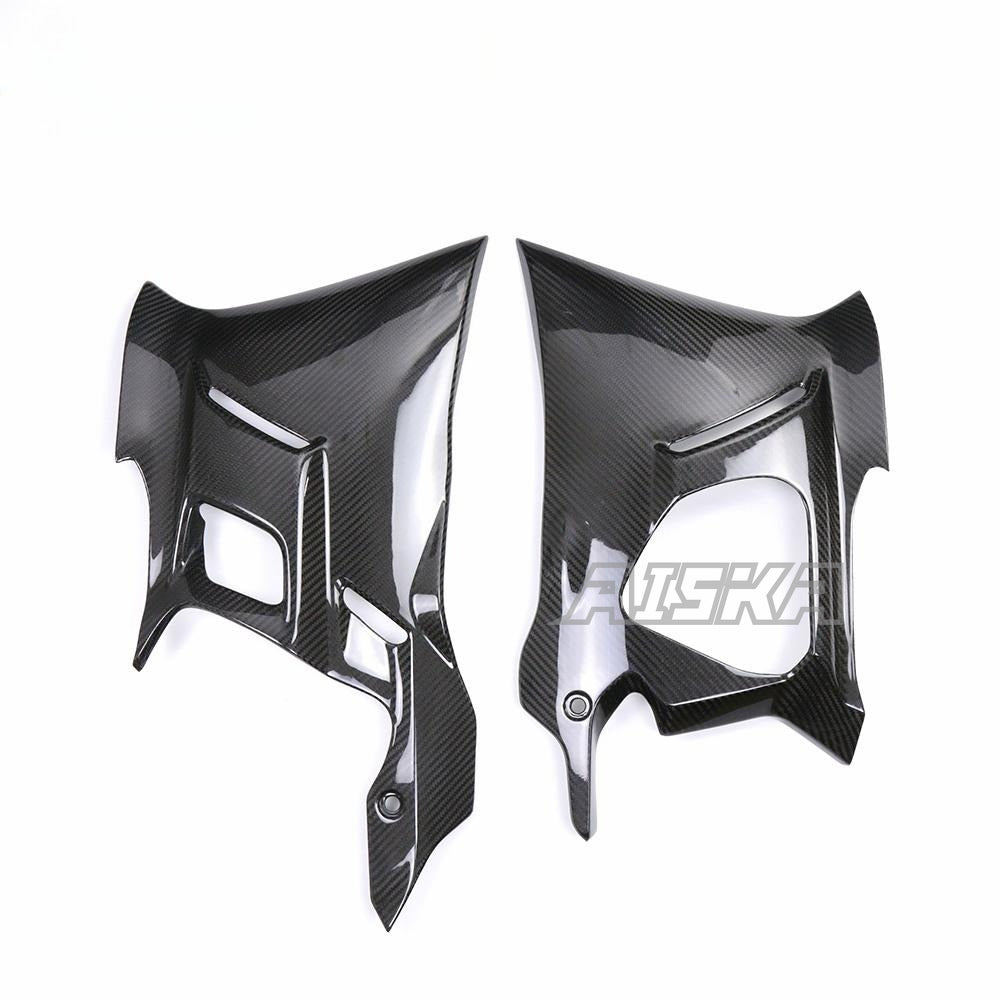 AISKA Motorcycle Carbon Fibre Belly Pan 3K Full Carbon Fiber Lower Belly Pan Side Panels for Yamaha YZF-R3 YZF R3 2022 2023 2024
