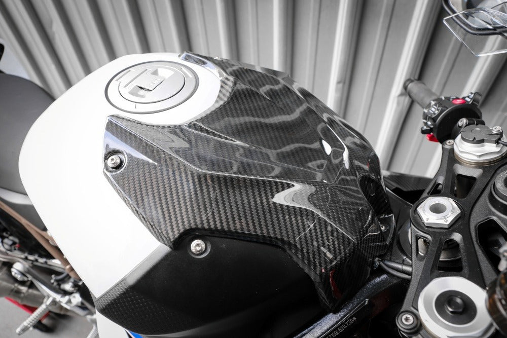 AISKA 100% 3K Carbon Fiber Motorcycle Gas Fuel Tank Cover Protection Tank Airbox Cover for BMW S1000RR M1000RR S1000R M1000R 2019-2025