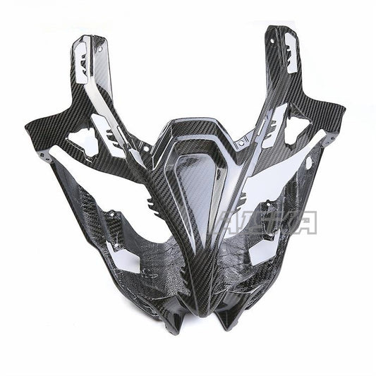 AISKA 100% Dry Carbon Fiber Motorcycle Front Headlight Fairing Cover for BMW R1250RS R 1250 RS 2021-2023
