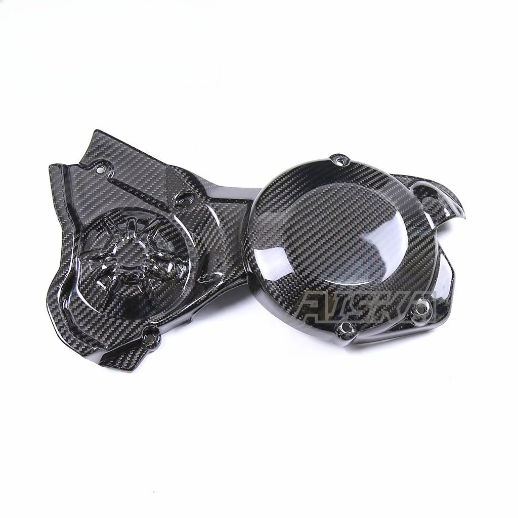 AISKA 100% 3K Pure All Dry Carbon Fiber Motorcycle Body Accessories Engine Hood Sprocket Cover Fairing for Aprilia RSV4 Tuono V4 2021-2024