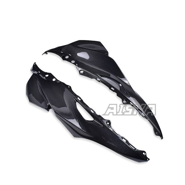 AISKA 3K Dry Carbon Fiber Motorcycle Accessories Front Upper Side Fairings for Kawasaki Ninja ZX10R ZX-10R 2016-2020