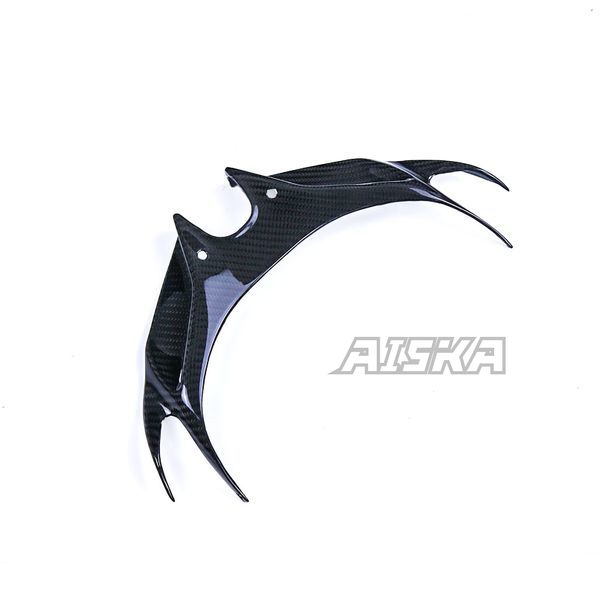 AISKA 100% 3K Dry Carbon Fiber Motorcycle Accessories Front Fairing Aerodynamic Wing Cover for Kawasaki Ninja 400 2018-2024