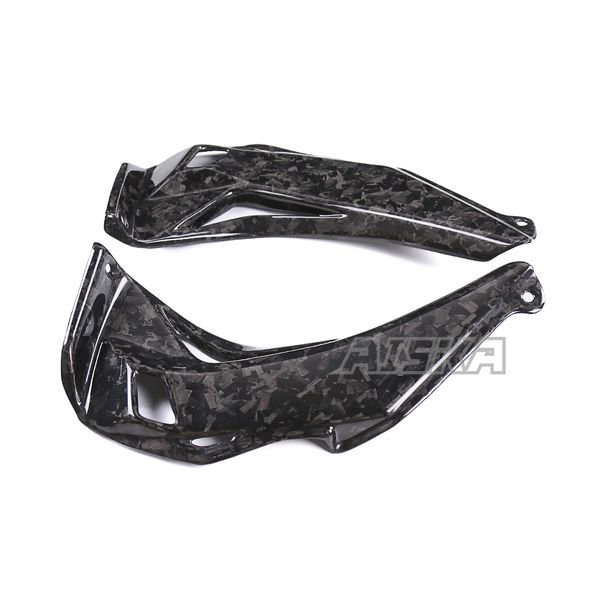 AISKA 3K Dry Carbon Fiber Motorcycle Accessories Front Fairing Inner Dash Panel Side Covers for Kawasaki ZX10R ZX-10R 2016-2020