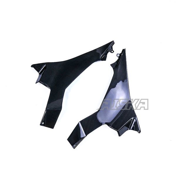 AISKA 100% 3K Dry Carbon Fiber Motorcycle Accessories Driver Seat Side Panel Fairing Cover for Kawasaki Ninja 400 2018-2024