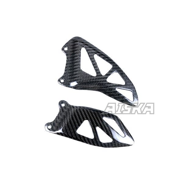 AISKA 100% Dry Carbon Fiber Motorcycle Rearset Plate Foot Peg Protector Heel Plates Guard for Suzuki GSX-R1000 2017-2024