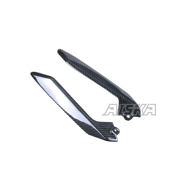 AISKA 100% 3K Dry Carbon Fiber Motorcycle Accessories Lower Guide Triangle Fairing Plate for Kawasaki Ninja 650 2014-2024