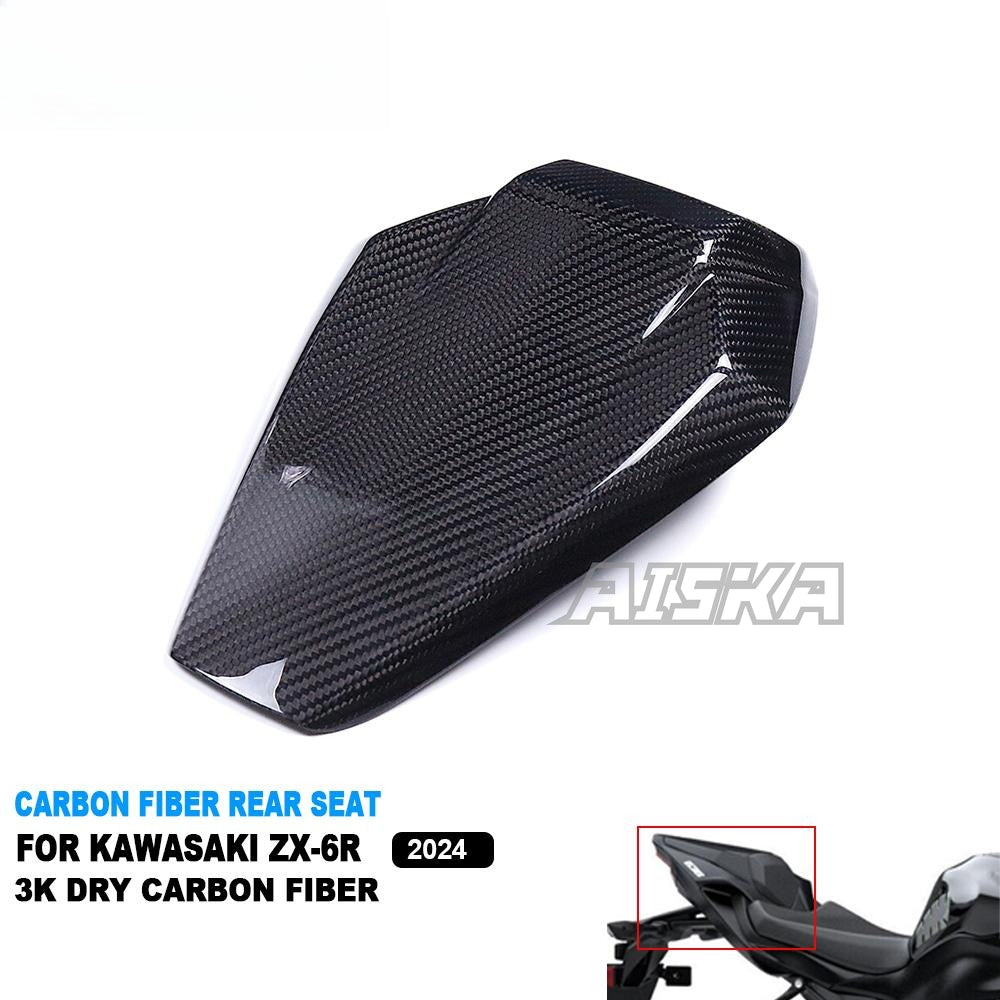 AISKA Ninja ZX-6R Fairings Motorcycle Full Dry Carbon Fiber Rear Tail Seat Cover Cowl Fairing for Kawasaki Ninja ZX-6R 2019-2024