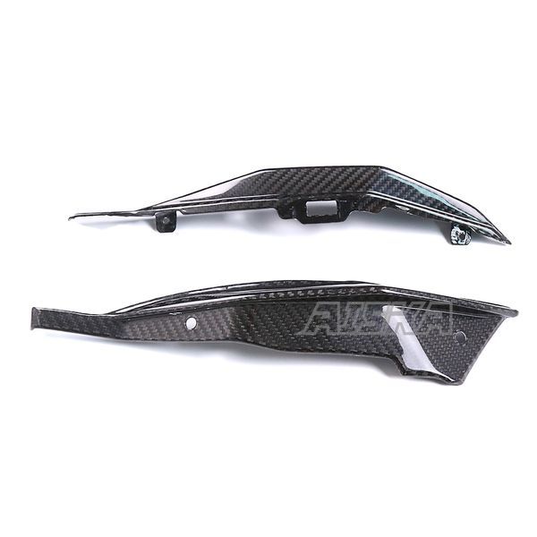 AISKA 3K Dry Carbon Fiber Motorcycle Rear Seat Side Panel Cover Fairing for Kawasaki Ninja ZX-4R ZX-4RR ZX25R 2020-2024