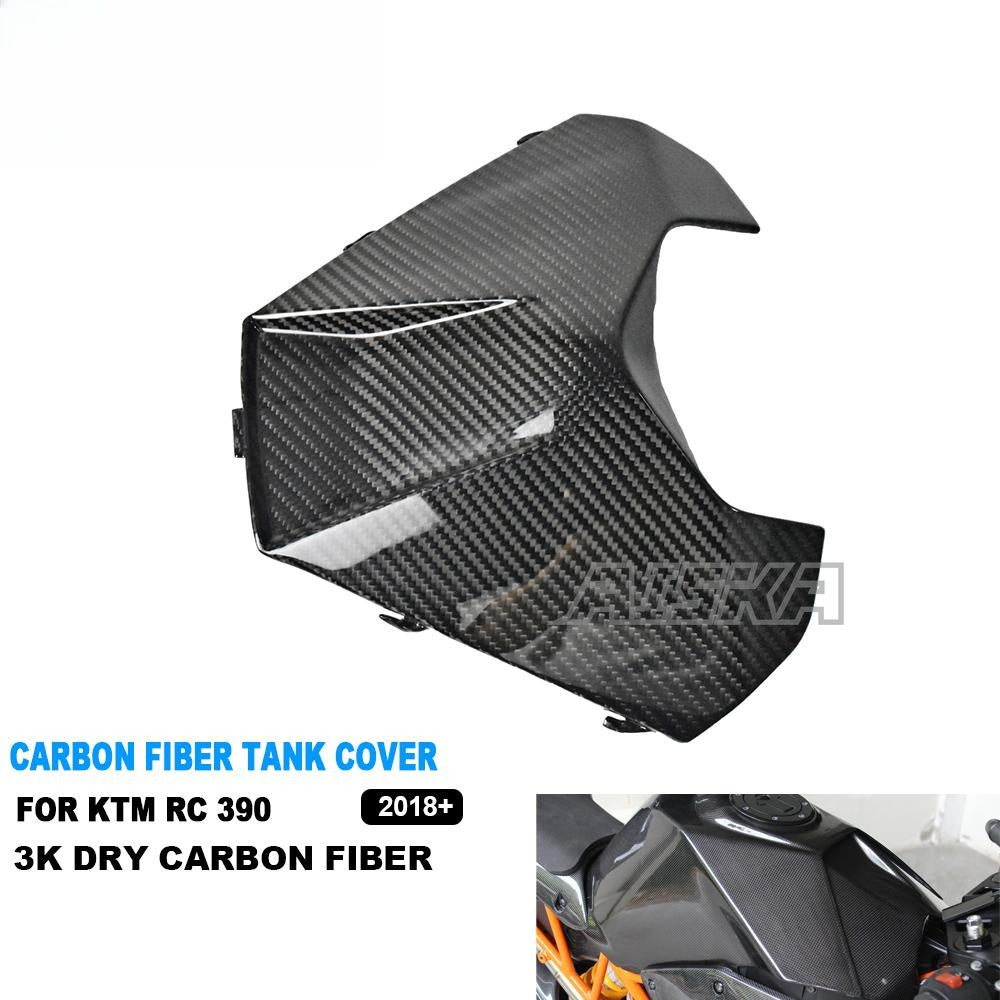 AISKA RC390 3K Dry Carbon Fiber Motorcycle Front Fuel Tank Cover Fairing for KTM RC 390 2018 2019 20220 2021 2022 2023 2024
