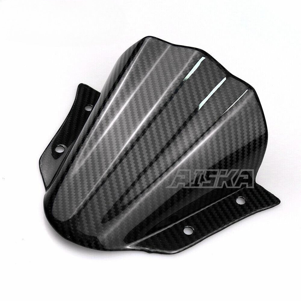 AISKA 3K Carbon Fiber Motorcycle Windshield Windscreen Airflow Wind Deflectors for Yamaha MT09/SP FZ-09 2013 2014 2015 2016