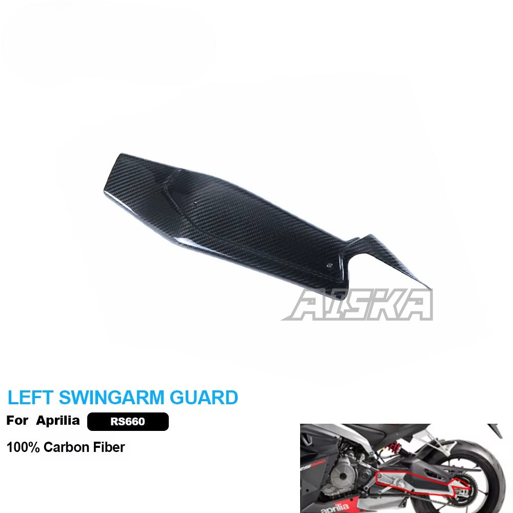 AISKA Full Carbon Fiber Motorcycle Accessories Left Swingarm Guard Protector Fairings for Aprilia RS660 2021+