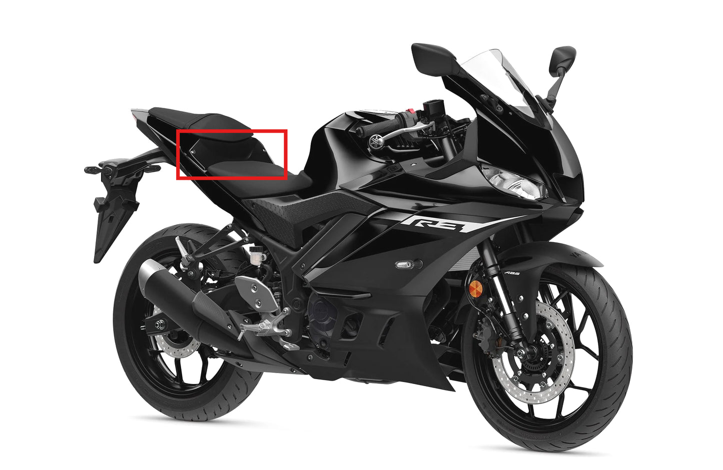 AISKA Motorcycle Carbon Rear Seat Cover Full Carbon Fiber Tail Seat Central Cover Fairing Kit for Yamaha R3 2022 2023 2024