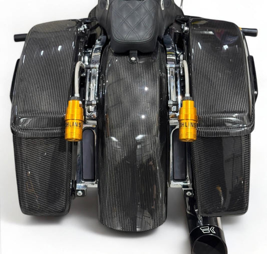 AISKA Carbon 100% Autoclave Real 3K Dry Carbon Fiber Motorcycle Saddlebags for Harley Davidson Softail Low Rider S ST 2022 -2025