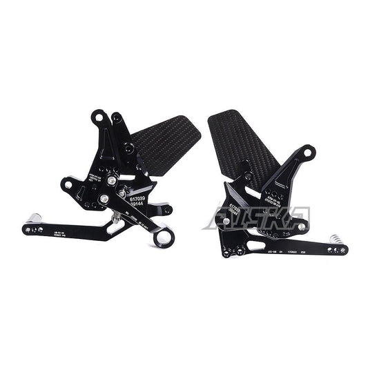 AISKA Carbon Fiber Wing Rearset Racing Parts Motorcycle CNC Adjustable Rearset for KTM 1290 1390 Super Duke 2020-2025
