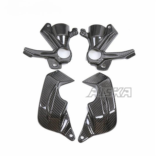 AISKA 100% 3K Dry Carbon Fiber Motorcycle Brake Caliper Cooling Air Ducts Radiator Cooler for BMW S1000RR M1000R HP4 2019-2022