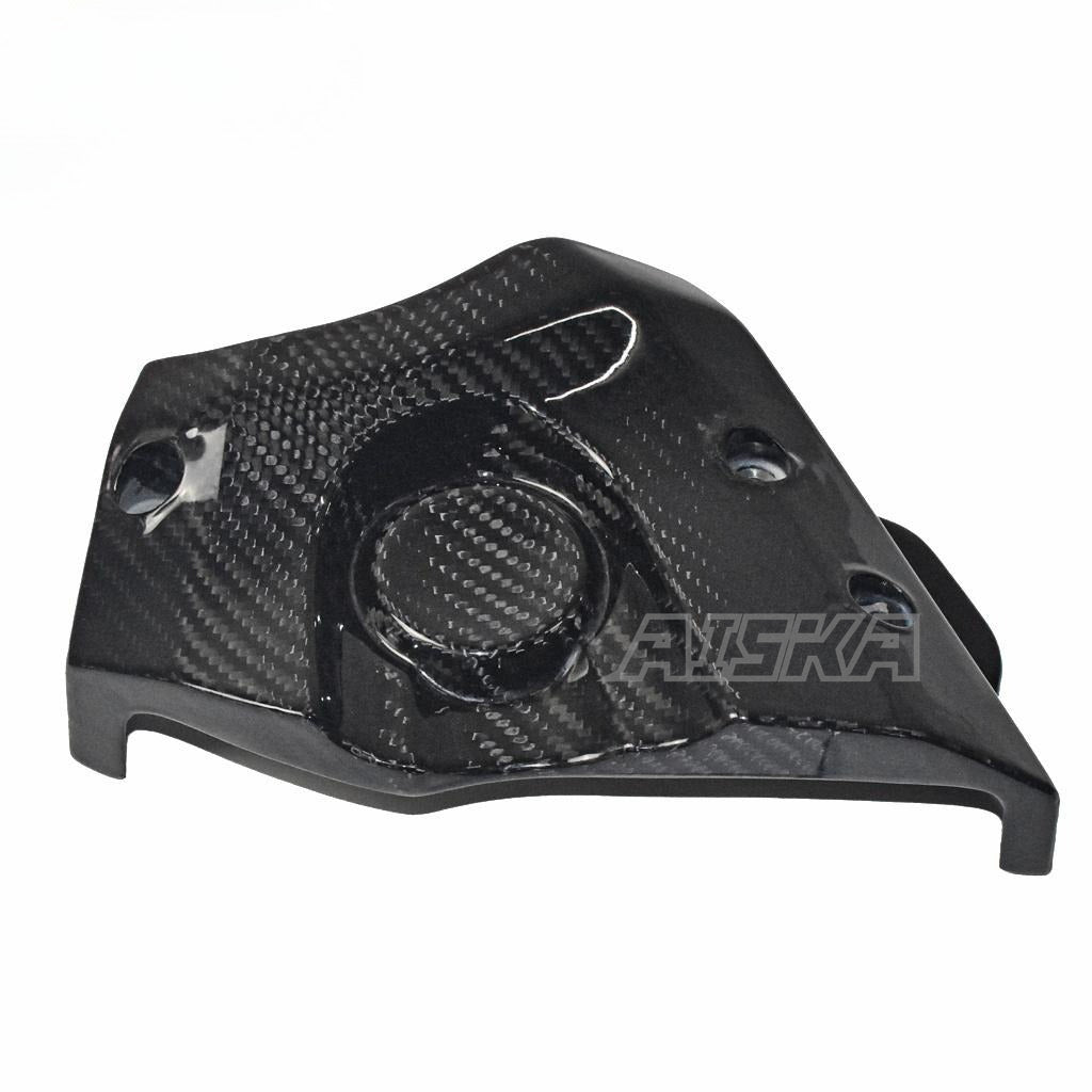 AISKA Motorcycle Carbon Fiber Engine Cover Front Chain Case Guard Cover Sprocket Fairing for Yamaha MT07 FZ07 2018-2022
