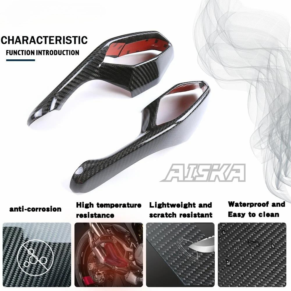 AISKA Mirror Cover Fairing Parts Kits Motorcycle Carbon Fiber Rearview Mirror Covers for Yamaha R1 R1M 2020-2025
