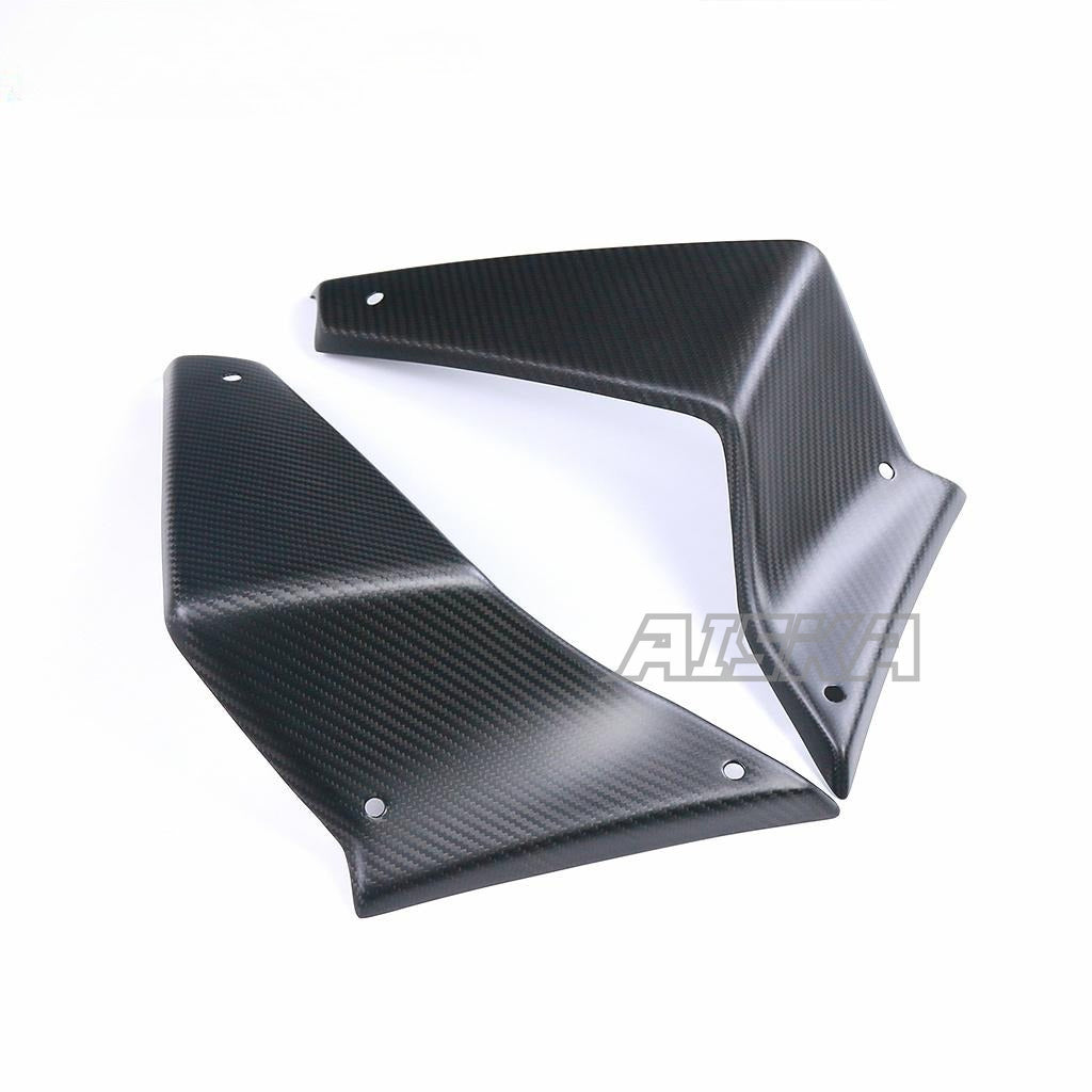 AISKA 100% Full Carbon Fiber Winglets Motorcycle Side Spoilers Fixed Winglet Fairing for Yamaha MT09 FZ09 2021-2023