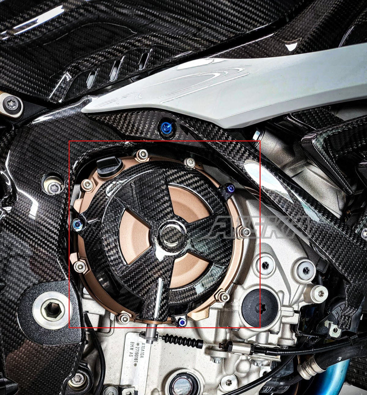 AISKA in Stock S1KRR Carbon Parts 100% 3K Dry Carbon Fiber Motorcycle Engine Cover for BMW S1000RR 2019-2025