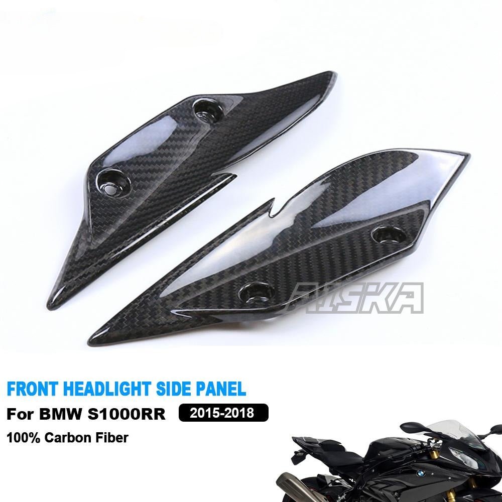 AISKA Twill Weave Full Carbon Fiber Fairing Motorcycle Front Headlight Side Panel for BMW S1000RR 2009-2018