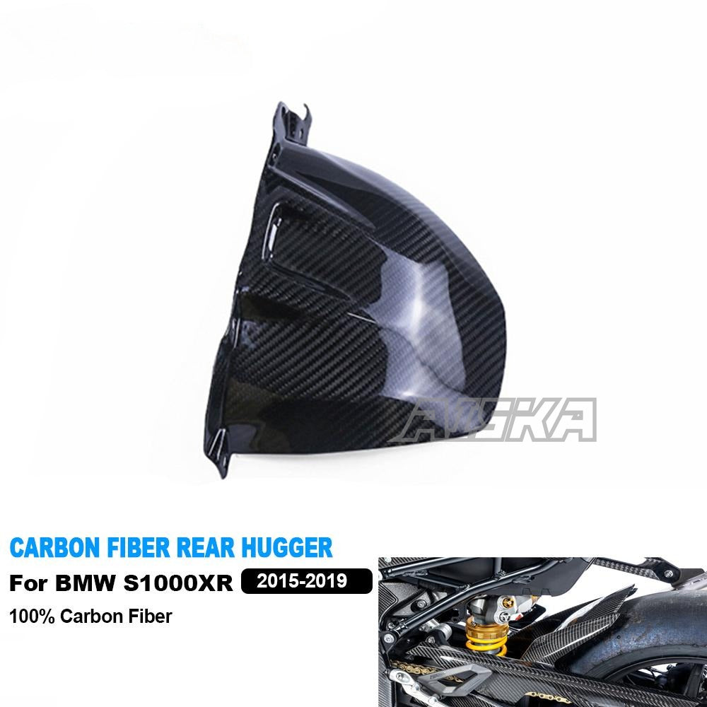AISKA Wholesale Twill Weave Carbon Fiber Motorcycle Rear Fender Splash Mud Dust Guard Mudguard Hugger for BMW S1000XR 2015-2019