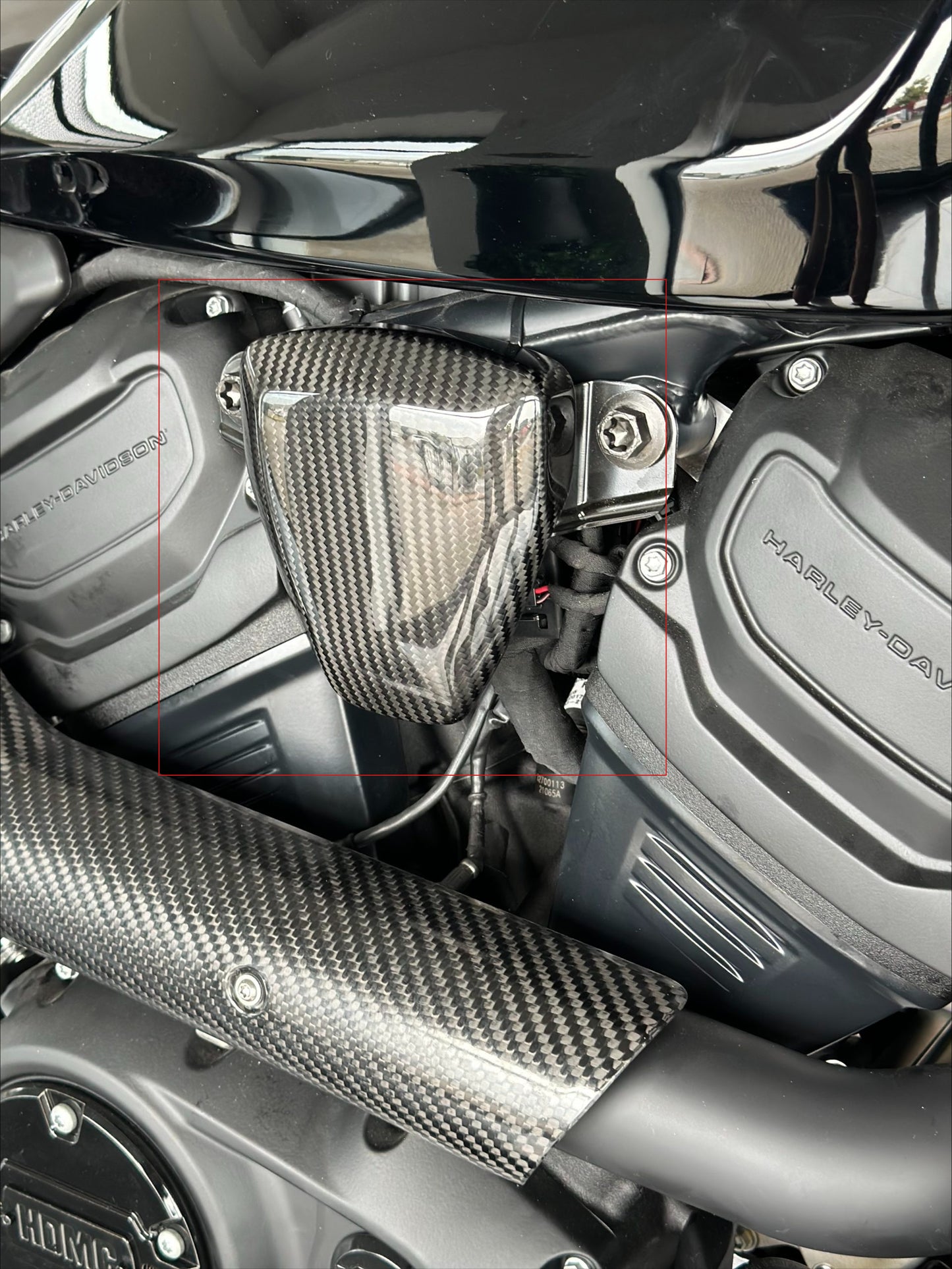 AISKA Sportster S Accessories 100% 3K Carbon Fiber Fuel Tank Lower Small Panel Cover for Harley Davidson Sportster S 1250 2021+