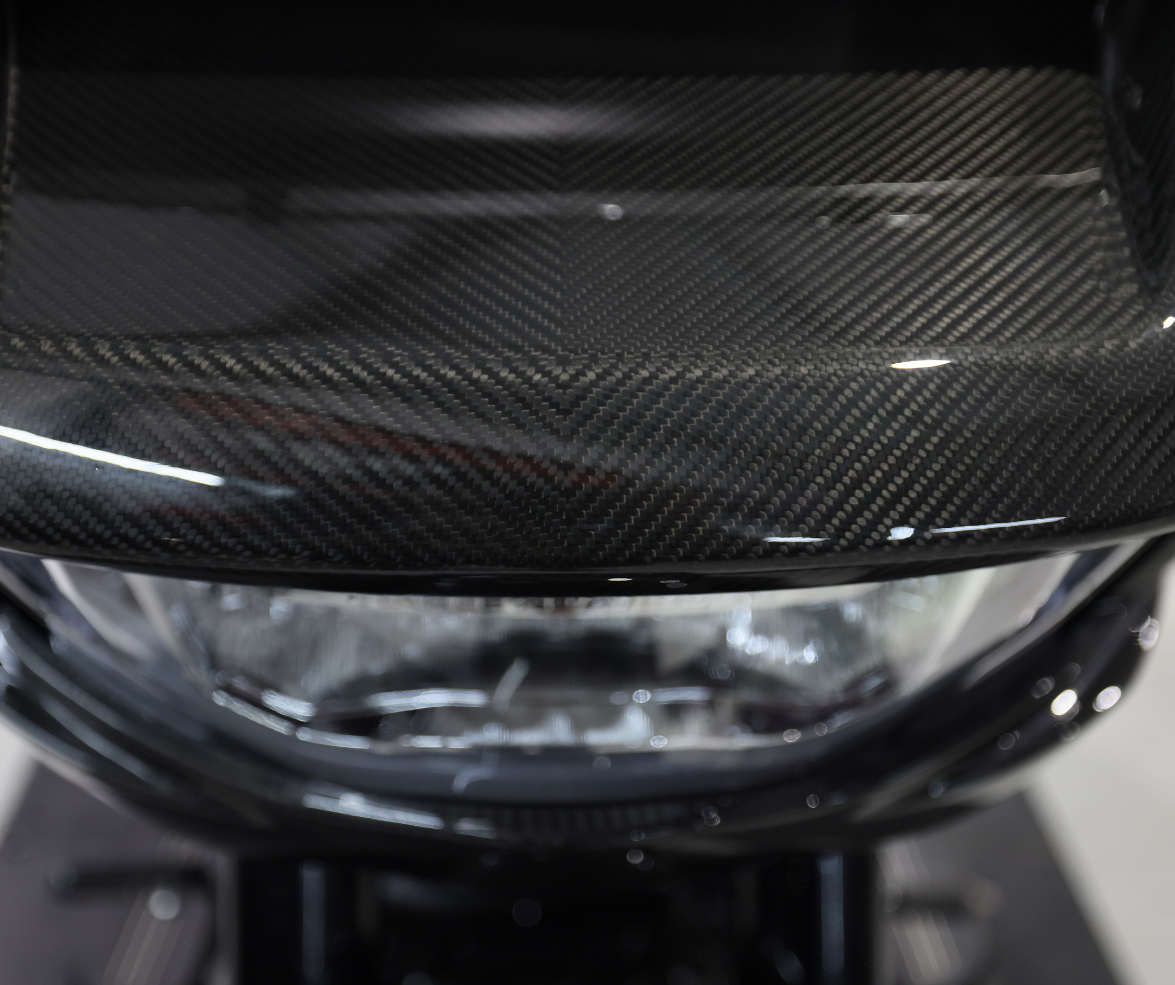 AISKA Carbon 3K Dry Carbon Fiber Motorcycle Front Headlight Fairings for Harley Davidson Softail Low Rider S ST 2022-2025