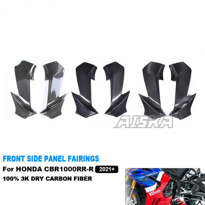 AISKA Carbon Fiber Motorcycle Spoiler Side Panels Cover Fairings for Honda CBR1000RR-R 2021 2022 2023 2024