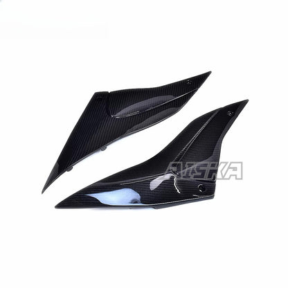 AISKA 100% 3K Pure All Dry Carbon Fiber Motorcycle Body Accessories Seat Lower Side Panel for Aprilia TUONO V4 RSV4 2021-2024