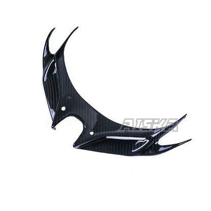 AISKA 100% 3K Dry Carbon Fiber Motorcycle Accessories Front Fairing Aerodynamic Wing Cover for Kawasaki Ninja 400 2018-2024