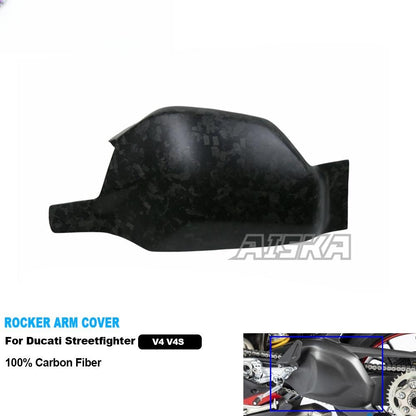 AISKA 100% Dry Carbon Fiber Parts Motorcycle Rocker Arm Cover for DUCATI Streetfighter V4 V4S 2018-2023