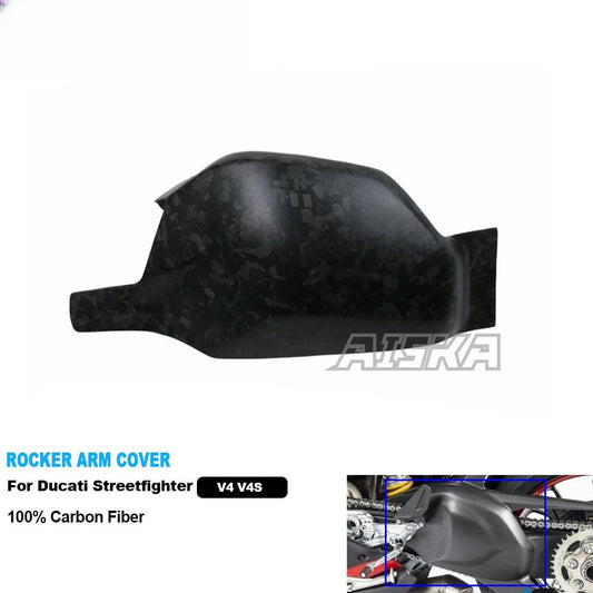 AISKA 100% Dry Carbon Fiber Parts Motorcycle Rocker Arm Cover for DUCATI Streetfighter V4 V4S 2018-2023