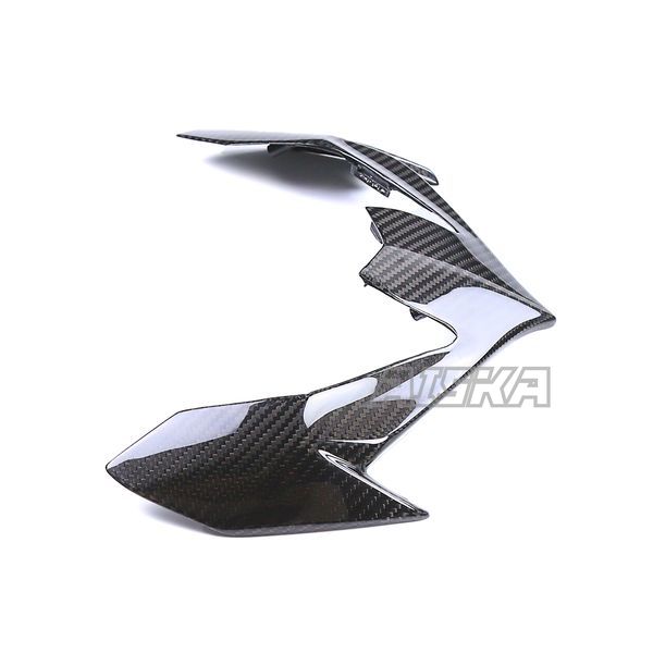 AISKA 3K Dry Carbon Fiber Motorcycle Accessories Front Upper Nose Headlight Panel Fairing for Kawasaki Z900 2020-2024