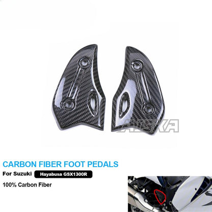 AISKA 3K Dry Carbon Fiber Motorcycle Accessories Rear Heel Guards Cowl for Suzuki hayabusa GSX1300R 2021- 2025
