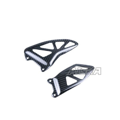 AISKA 100% Dry Carbon Fiber Motorcycle Rearset Plate Foot Peg Protector Heel Plates Guard for Suzuki GSX-R1000 2017-2024
