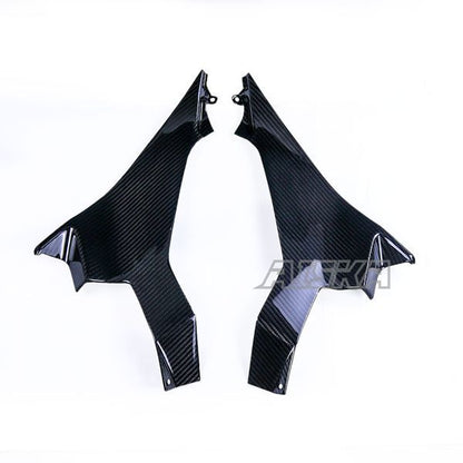 AISKA 100% 3K Dry Carbon Fiber Motorcycle Accessories Driver Seat Side Panel Fairing Cover for Kawasaki Ninja 400 2018-2024