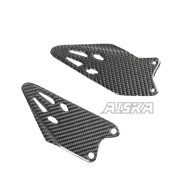 AISKA 3K Dry Carbon Fiber Motorcycle Rearset Footrest Heel Guards for Kawasaki Ninja ZX-6R 2019-2025