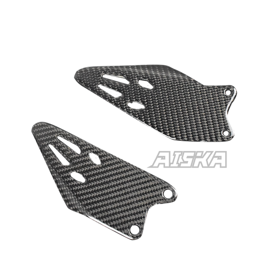 AISKA 3K Dry Carbon Fiber Motorcycle Rearset Footrest Heel Guards for Kawasaki Ninja ZX-6R 2019-2025