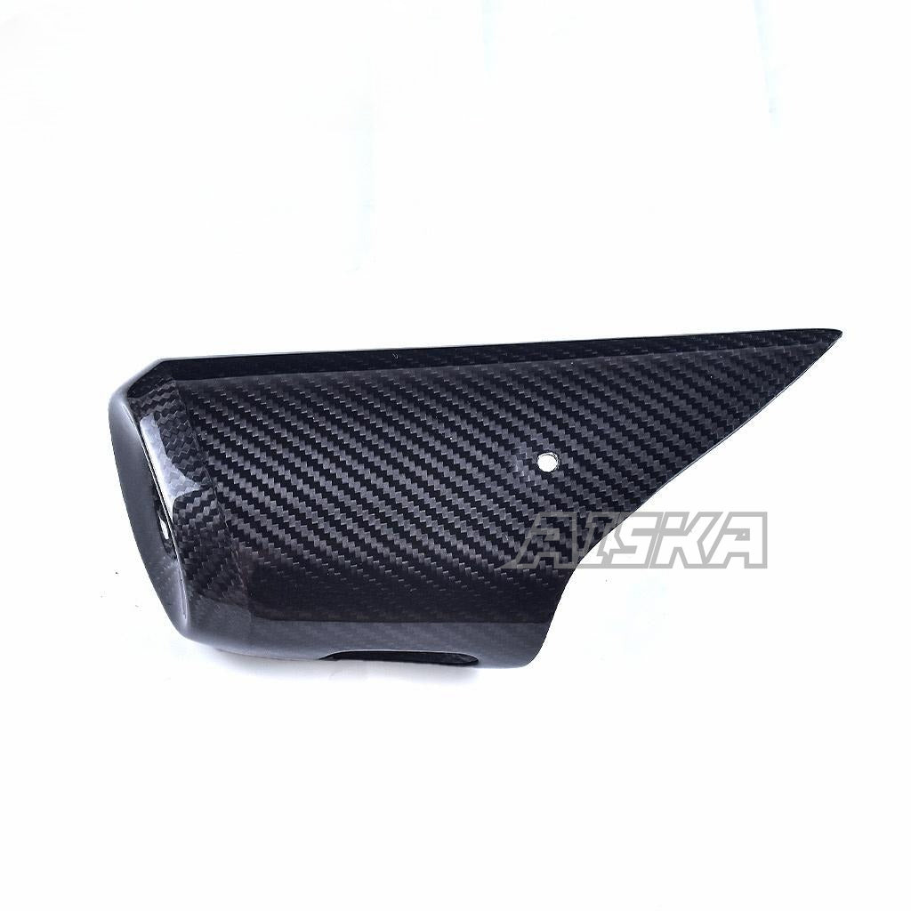 AISKA 100% Dry Carbon Fiber Motorcycle Muffler Exhaust Pipe Heat Shield Cover for Yamaha MT07 MT-07 2014-2017