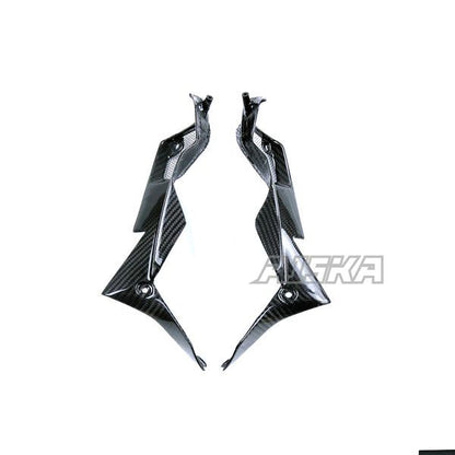 AISKA 3K Dry Carbon Fiber Motorcycle Accessories Front Air Intake Grille Fairing for Kawasaki Z1000 2014 2015 2016