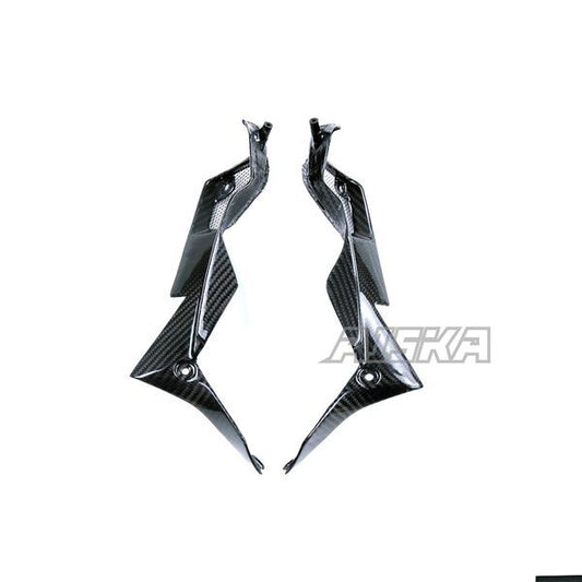 AISKA 3K Dry Carbon Fiber Motorcycle Accessories Front Air Intake Grille Fairing for Kawasaki Z1000 2014 2015 2016