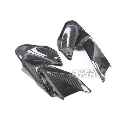 AISKA 3K Dry Carbon Fiber Motorcycle Front Fuel Tank Side Panels Plate Fairing for Kawasaki Z900 2020-2024