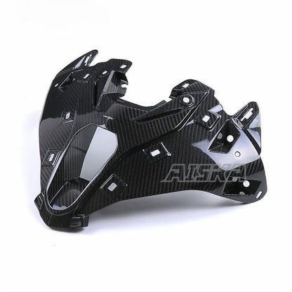 AISKA 3K Pure Dry Carbon Fiber Motorcycle Front Headlight Nose Cowl Air Intake Cover for BMW M1000RR 2023-2024