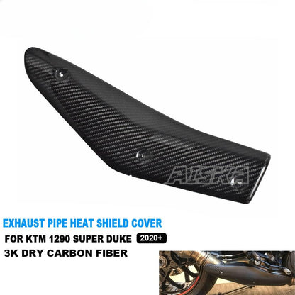 AISKA 1290 Super Duke 3K Dry Carbon Fiber Motorcycle Exhaust Pipe Heat Shield Cover for KTM 1290 Super Duke R 2020+