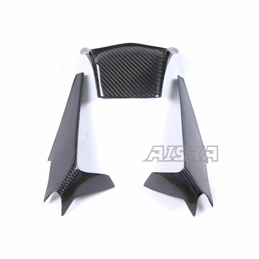 AISKA 3K Dry Carbon Fiber Motorcycle Front Air Intake Cover Fairing for Yamaha YZF R1 R1M 2015-2019