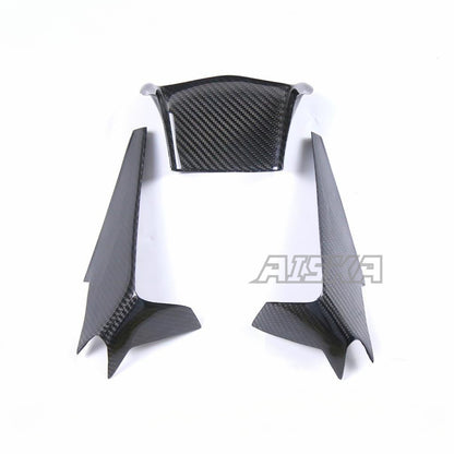 AISKA 3K Dry Carbon Fiber Motorcycle Front Air Intake Cover Fairing for Yamaha YZF R1 R1M 2015-2019